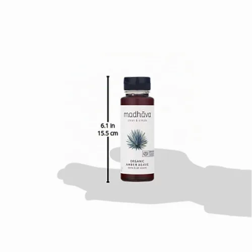Vista 8 de Madhava Ámbar orgánico agave azul crudo - 11.75 oz