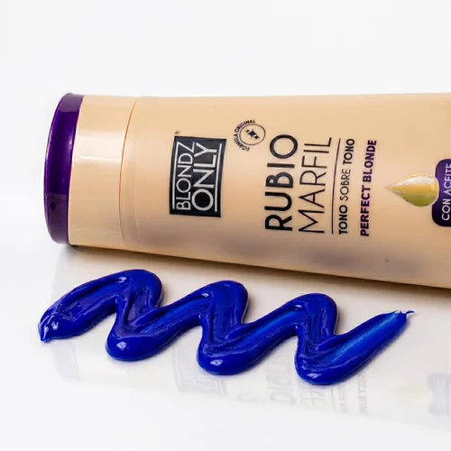 Vista 8 de Mascarilla tonificante púrpura para el cabello, elimina el cobrizo, neutraliza los tonos amarillos y naranjas, Rubio Marfil Rubio Rubio Perla