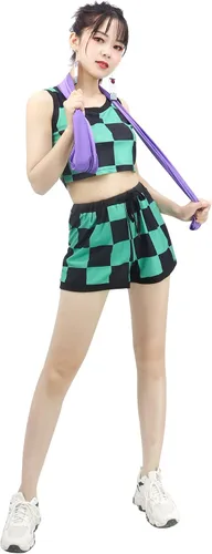 Vista 2 de DAZCOS Pijama deportiva de anime para mujer, disfraz de Halloween y Navidad