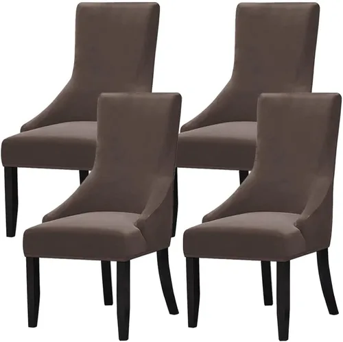Vista 39 de Juego de 1 fundas elásticas para silla con respaldo de ala, protector reutilizable para silla de brazo, protector lavable para silla de comedor