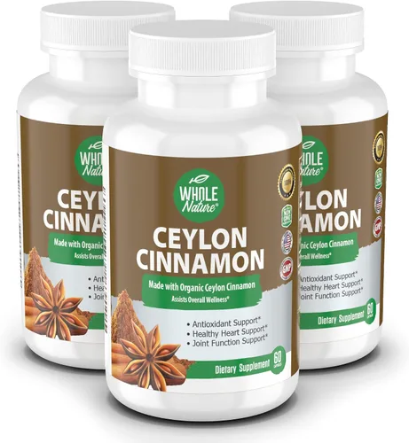 Vista 12 de Cápsulas de canela de 1200 mg. Suplemento orgánico de canela de Ceilán, pastillas de canela que apoyan el corazón, cerebro, hueso, articulaciones
