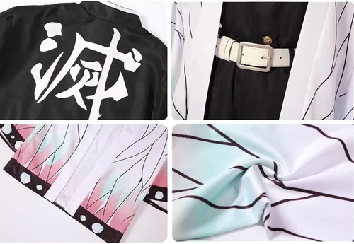 Vista 3 de Kimono de anime para cosplay, disfraz japonés, uniforme de fiesta de Halloween, traje completo para adultos, mujeres y hombres