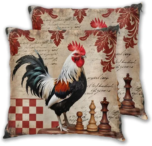 Vista 11 de Juego de 2 fundas de almohada para sofá, oficina, dormitorio, decoración del hogar, 16 x 16 pulgadas