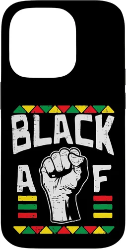 Vista 17 de Black AF Fist Dashiki Kente Pride BLM African American Gift Case for iPhone 17