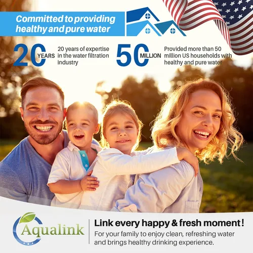 Vista 7 de AQUALINK PPL10BB - Filtro de sedimento plisado para toda la casa de 10 x 4.5 pulgadas para agua de pozo, cartucho de repuesto para GE FXHSC