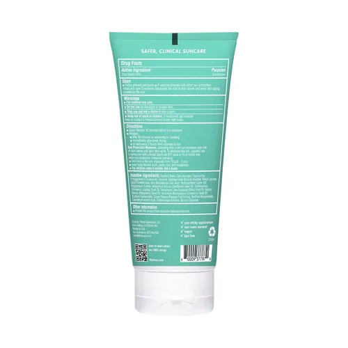Vista 3 de Thinkkids SPF 30 - Protector solar mineral para niños, óxido de zinc transparente, 6 fl oz, natural, vegano, seguro para los arrecifes, resistente