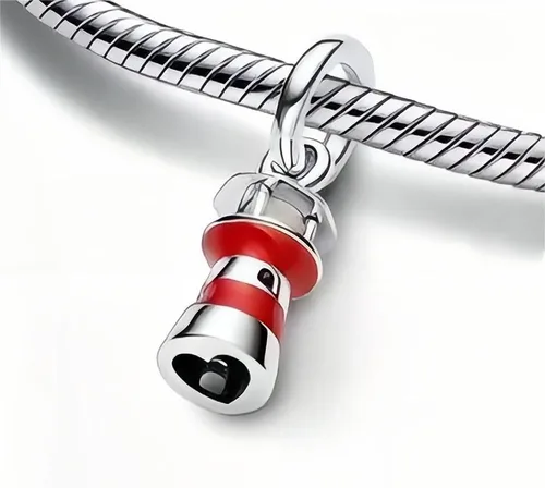 Vista 3 de Lighthouse - Pulsera colgante para mujer, collares, regalos de moda, plata de ley 925, joyería de bricolaje, Epoxi, Circón