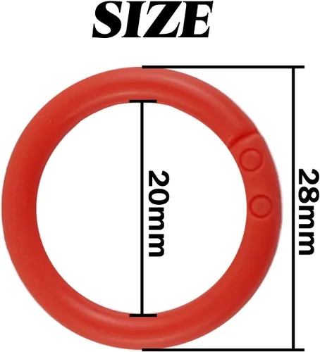 Vista 2 de TIHOOD - 210 piezas de anillos de plástico multicolor para encuadernación - Flexibles para tarjetas, documentos y muestras - 7 colores (20 mm)