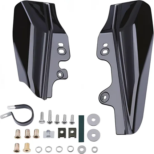 Vista 2 de Deflectores de aire de marco medio compatibles con Harley Touring Electra Street Glide Road King 2001-2008, kit de moldura de escudo térmico