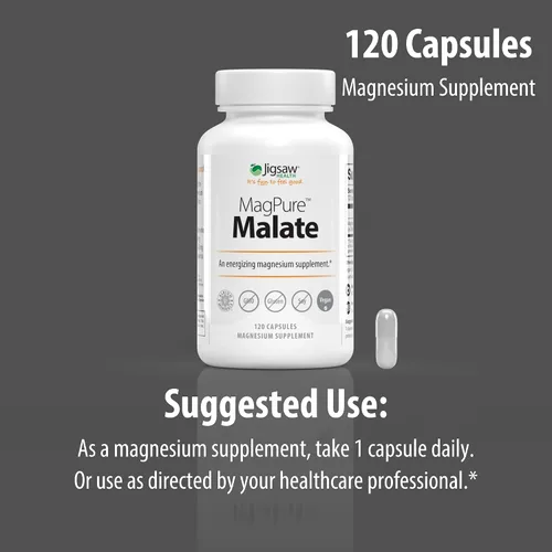 Vista 7 de Jigsaw Health MagPure Malato, Cápsulas de Magnesio Premium, 120 Cápsulas