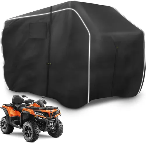 Vista 9 de Cubiertas impermeables para cuatrimoto al aire libre, resistente, cubierta de ATV 600D resistente a los rayos UV, a prueba de desgarros, con correas