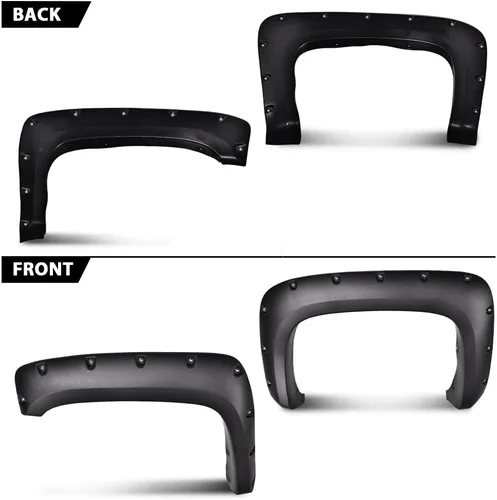 Vista 4 de Guardabarros G-PLUS para Chevy Silverado 1500 2007-2013, 4 unidades Fit Silverado 2500HD 3500HD 2007-2014,Fit 78.0"/97.6" Bed Fleetside,Not For