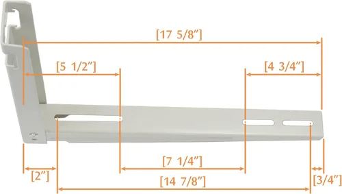 Vista 6 de JEACENT Soporte de montaje en pared exterior para sistemas de bomba de calor de aire acondicionado mini split sin conductos, universal, 7000-18000