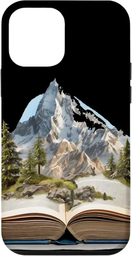 Vista 16 de Funda de lectura para iPhone 12 Pro Max Book Mountain Nature Bookworm Reader Hiker