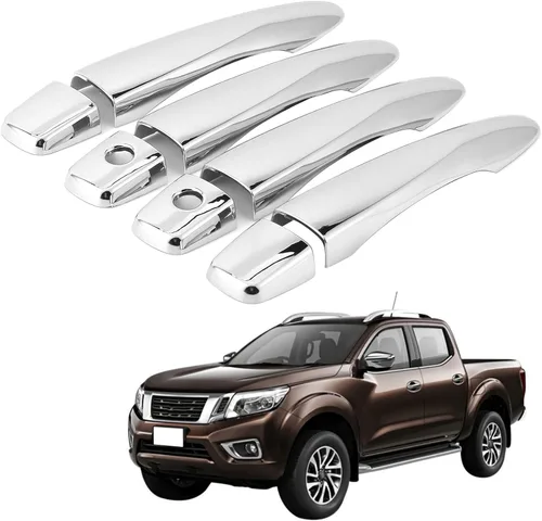 Vista 6 de Cubierta de manija de puerta, cubierta de manija de puerta de automóvil, cubierta de protección para Nissan Navara NP300 Frontier 2015‑2019