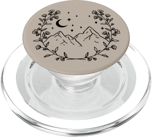 Vista 8 de Topo - PopSockets de montaña con diseño floral bohemio y chic