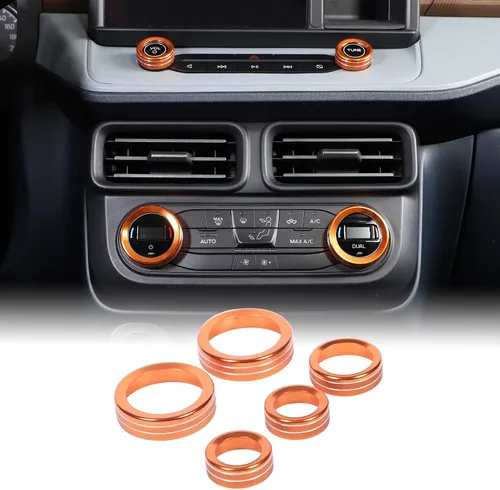 Vista 13 de Cubierta de anillo de botón de palanca de cambios de automóvil compatible con Ford Maverick 2022-2024, cubierta de anillo para palanca de cambios