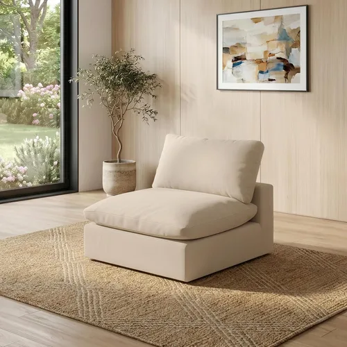 Vista 50 de Sofá modular modular con asiento profundo extra cómodo, sofás modernos negros para sala de estar, apartamento, oficina, espacio pequeño