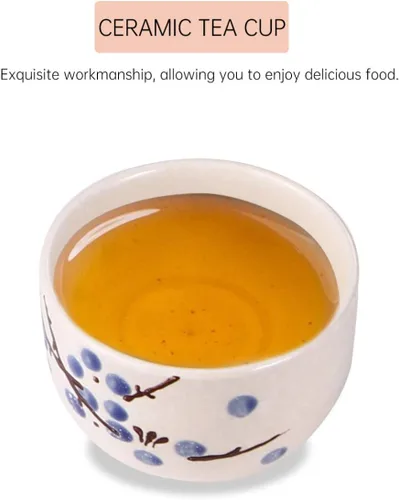 Vista 3 de Hemoton Juego de vajilla japonesa de cerámica de 6 piezas para uso doméstico individual, incluye plato, taza, plato, cuchara, palillos de 7.28