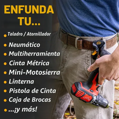 Vista 6 de Spider Funda para herramientas – Funda Pro Tool + un agarre de herramienta + un pasador de conductor – Soporte para múltiples herramientas mejorado