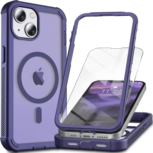 Vista 31 de Funda magnética para iPhone SE 3ª y 2ª [protector de pantalla] [compatible con MagSafe] [protección contra caídas de grado militar]
