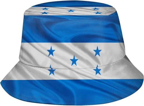Vista 6 de Sombreros unisex de bandera de Honduras, sombreros de pescador hondureños, sombreros de pescador, sombreros de verano para viajes de verano