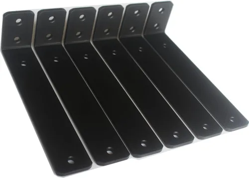 Vista 37 de Paquete de 2 soportes de estante en L de 6 pulgadas de largo x 6 pulgadas de alto x 1.5 pulgadas de ancho, 5 mm de grosor, soportes de estante