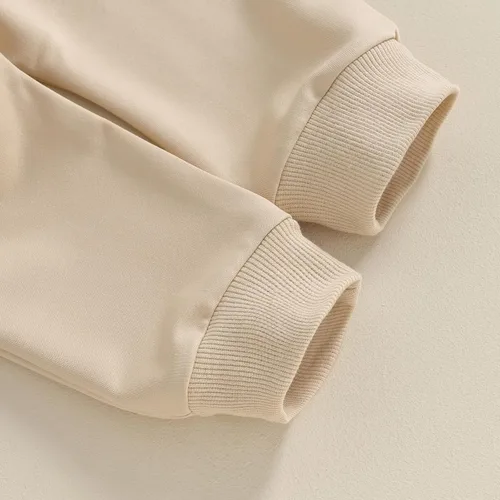 Vista 7 de Conjunto de 2 piezas de ropa para bebé niña y niño, sudadera con letras de mamá y niño, conjunto de 2 piezas