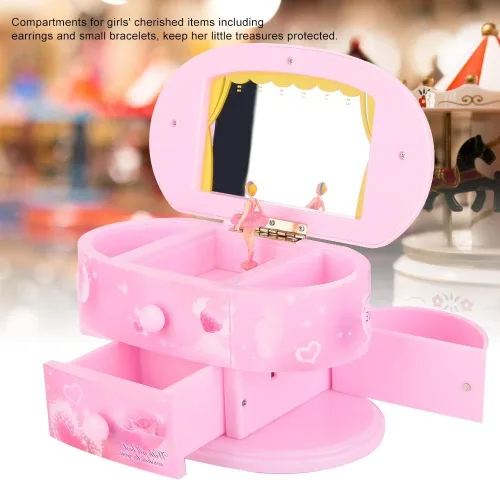 Vista 7 de Yosoo Caja de música bailarina caja de música con espejo para niñas 01