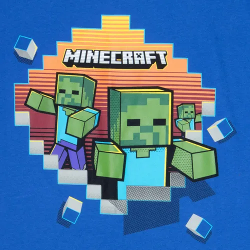 Vista 5 de Minecraft, camiseta de manga corta de ajuste regular para niños