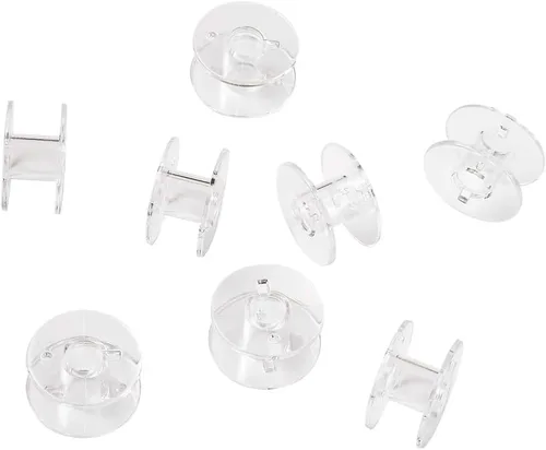 Vista 2 de Craftdady 200 bobinas vacías de plástico para bordar, máquina de coser de 0.81 pulgadas, rebordear hilo de hilo de hilo de alambre Bobina