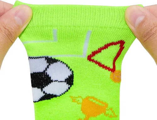 Vista 3 de American Trends Calcetines para niños, hasta la rodilla, uniforme, deportivos, de fútbol, a rayas, para niños y niñas