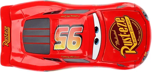 Vista 6 de Disney Pixar Cars 3 1:24 Lightning McQueen - Auto fundido a presión con estante para neumáticos (99751)