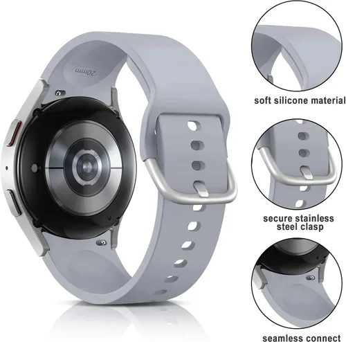 Vista 2 de Para Samsung Galaxy Watch 6 5 4 Band 1.575 in 1.732 in/Galaxy Watch 5 Pro Band 1.772 in/Galaxy Watch 6 Classic Band 1.693 in 1.850 in/Galaxy Watch 4