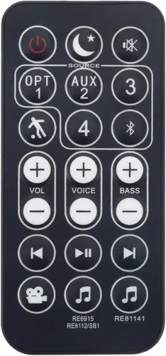 Vista 3 de PERFASCIN Reemplazo de control remoto apto para sistema de barra de sonido Polk RE6915 RE81141 RE8112/SB1 RE6915-1 RE69151 RE8112-1 RE81121 RE8114-1
