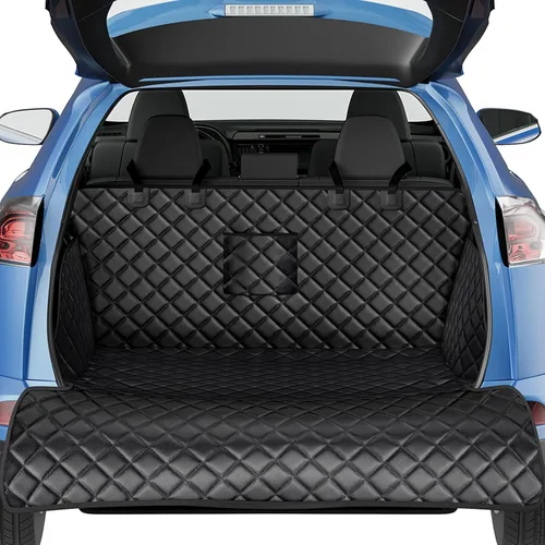 Vista 11 de PETICON - Funda para compartimiento de carga para SUV para perros con ventana de malla, forro de carga para mascotas impermeable, tapete