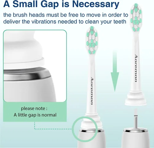 Vista 6 de Aoremon Cabezales de repuesto para Philips Sonicare c2 c1 cabezal de cepillo compatible con Phillips Sonicare y más cepillos de dientes eléctricos
