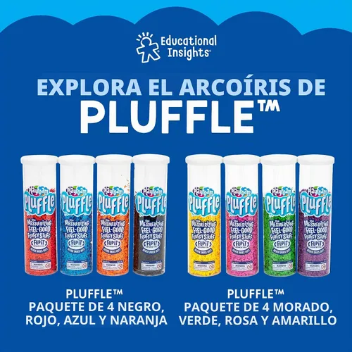 Vista 6 de Educational Insights - Juego Sensorial Pluffle® Ocean con 2 Colores de Pluffle, Juego de 9 Piezas, Edades 3+