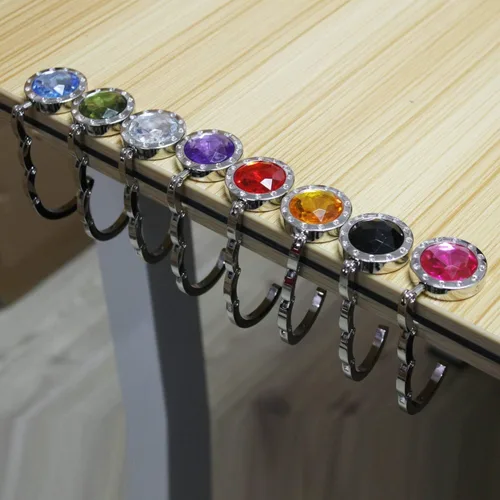 Vista 4 de Hooks doopootoo 8 ganchos de cristal para bolsa de mujer