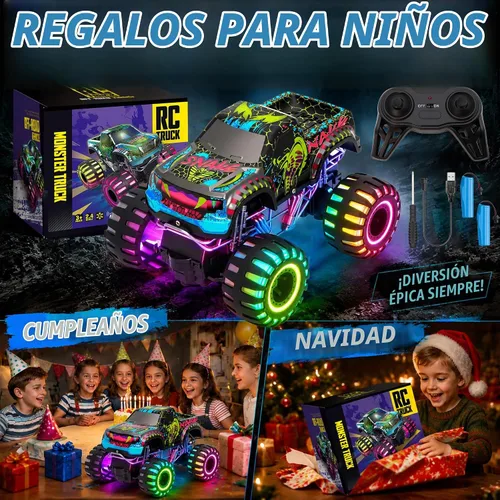 Vista 7 de Camión monstruo de juguete a control remoto, camiones monstruo RC