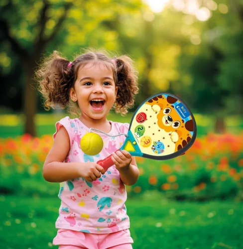 Vista 8 de Baby Padel Educational Racket with Light Sounds and Detection from 12 Months