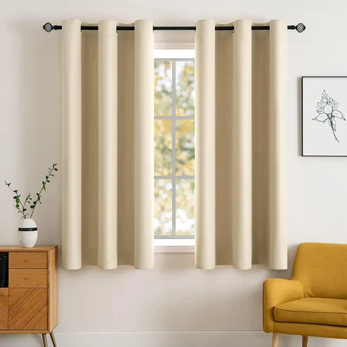 Vista 122 de MIULEE Cortinas opacas para dormitorio o sala de estar, juego de 2 paneles de cortina para ventana con aislamiento térmico y bloqueo de luz