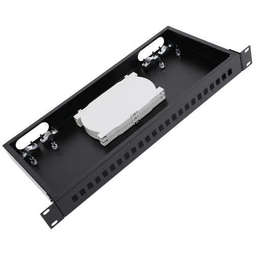 Vista 10 de Caja de montaje en rack SC de 24 puertos + bandejas de empalme de cables de fibra Kit SC-UPC monomodo