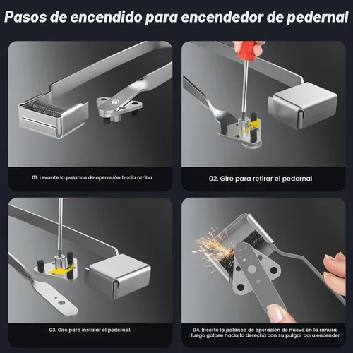 Vista 2 de Hadwoer - Paquete de 2 sopletes de pedernal triple con 6 pedernales de repuesto Includes 2 triple-groove spark lighters and 6 replacement flints