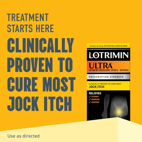 Vista 2 de Lotrimin Ultra Crema antimicótica para tiña inguinal con clorhidrato de butenafina, tratamiento para tiña inguinal para hombres, mujeres y niños