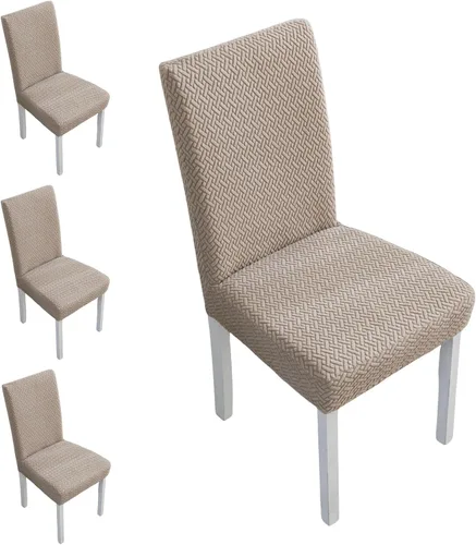 Vista 15 de Fundas elásticas para sillas de comedor, fundas de asiento para sillas de comedor, juego de 4/6 fundas para sillas de cocina para el hogar, hotel