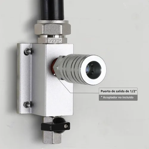 Vista 3 de Hromee Sistema de tuberías de aire comprimido con tubo de HDPE de 3/4 pulgadas x 100 pies y bloques de salida de aluminio para garaje conectar