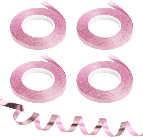 Vista 8 de PATIKIL 4 cintas rizadoras de globos prensadas brillantes metálicos de 3/16 pulgadas, 11 yardas iridiscentes para decoración de fiestas, envolver