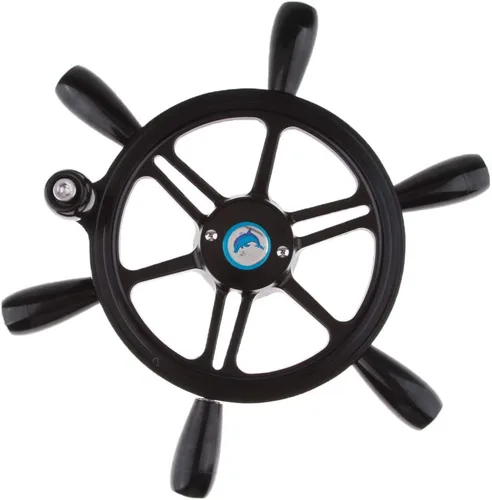 Vista 3 de Baosity 15" diámetro Vintage barco volante 3/4" eje con perilla