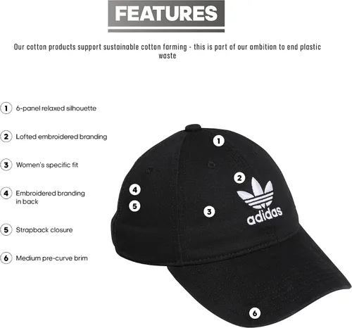 Vista 3 de adidas Originals Gorra ajustable de ajuste relajado para mujer